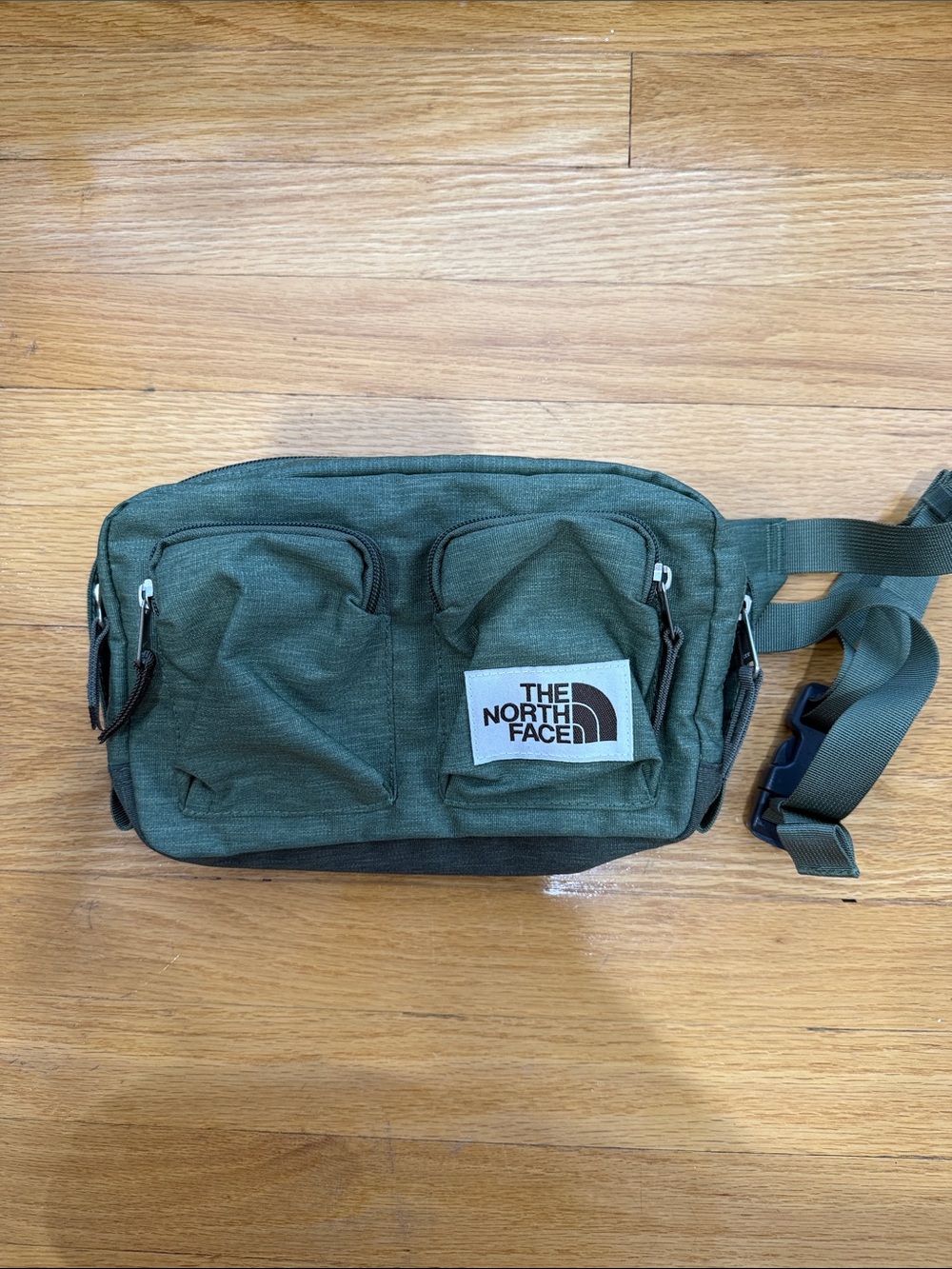 The North Face Olive Green Belt Bag with Front Pockets